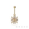 316L SURGICAL STEEL CZ MARQUISE FLOWER VERTICAL HELIX STUD